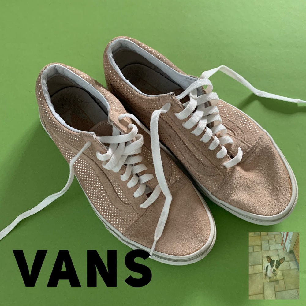 Pink suede Vans size 8
